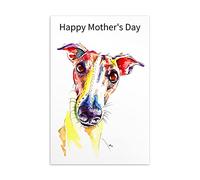 Mothers Day Card Greyhound Whippet Lurcher Italian Dog Sighthound Gift - CUSTOM TEXT