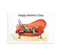 Mothers Day Card Greyhound Whippet Lurcher Italian Sighthound Gift Dog - CUSTOM TEXT