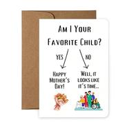 Mothers Day Card, Humorous Greeting Card, Funny Design with Festive Messages, High Quality Printed Cards with Happy Style, Elegant Festive Note with Carefree Humor, Gift Accessories for the