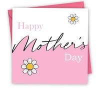 Mother's Day Card. Line Art Design. Eco-Friendly. 4pp 150x150mm Size. Mothers Day Card with Envelope. Verse Inside. Printed and Packed in UK.