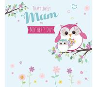 Mother's Day Card - Owls & Flowers