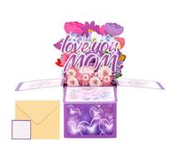Mother's Day Card - Romantic 3D Floral Design Handwritten Notes, Happy Mother's Day Card, Elegant Handmade Design With Heartfelt Wishes Çard, Paper other'ś "Estrellina-ay Ćard For Wife Daughter Sister