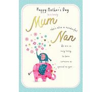 Mother's Day Card, To a Lovely Mum & Nan - 9 x 6 inches - Piccadilly Greetings