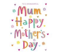 Mother's Day Card, To a Wonderful Mum - 8 x 6 inches - Regal Publishing