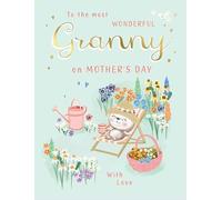 Mother's Day Card, To the Most Wonderful Granny - 8 x 6 inches - Piccadilly Greetings