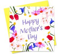 Mothers Day Card Traditional Mother's Day Card For Mum Floral Flower Greetings Card From Son or Daughter