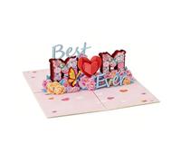 Mothers Day Cards,First Mothers Day Gifts,3D Up Mother's Days Card Mom Ever Heart Design With Butterfly Handmade Kirigami Greeting Card For Mom (Blank Inside)