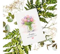 Mother's Day Cards for Mom, Appreciation Note with Watercolor Floral Print - 36 Pieces of Flower Greeting Cards, For All Women, Grannies, Wives, Daughters - Gratitude And
