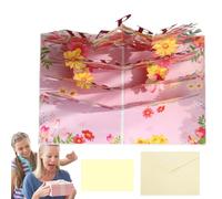 Mother's Day Cards, Happy Mother's Day Card, Pop Up Mother's Day Cards with Message Note & Envelope, 15 x 20 cm/5.9 x 7.8 Inches, Blessing Paper Sculptures for Grandmother