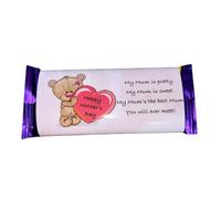 Mothers Day chocolate bar with wrapper- teddy poem