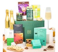 Mothers Day Chocolate Hamper for Mum, Truffles & Hot Chocolate Set Plus 2 Prosecco by EDEN & CO