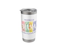 Mother's Day Christian Proverbs Blessed Mama Wildflowers Stainless Steel Insulated Tumbler