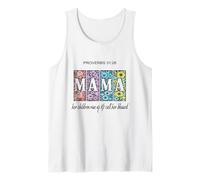 Mother's Day Christian Proverbs Wildflowers Blessed Momma Tank Top