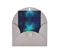 Mother'S Day Christmas Galaxy Green Print Greeting Card,4x6in Pearl Paper With Envelope For Birthday Thank You