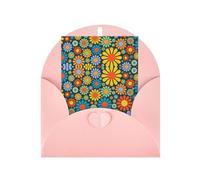 Mother'S Day Christmas Hippie Pattern Print Greeting Card,4x6in Pearl Paper With Envelope For Birthday Thank You