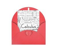 Mother'S Day Christmas Math Geometry G alculus Print Greeting Card,4x6in Pearl Paper With Envelope For Birthday Thank You