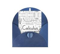 Mother'S Day Christmas Math Geometry G alculus Print Greeting Card,4x6in Pearl Paper With Envelope For Birthday Thank You