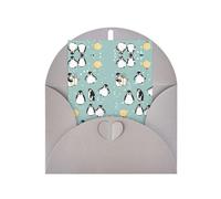 Mother'S Day Christmas Penguin Balloon Snowflake Print Greeting Card,4x6in Pearl Paper With Envelope For Birthday Thank You