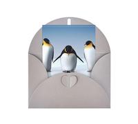 Mother'S Day Christmas Penguin Print Greeting Card,4x6in Pearl Paper With Envelope For Birthday Thank You