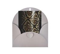 Mother'S Day Christmas Snake Skin Print Greeting Card,4x6in Pearl Paper With Envelope For Birthday Thank You