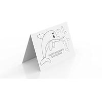 Mother's Day Colouring In Card Dolphins 125mm x 178mm Including Envelope DH038