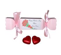 Mother's Day cracker gift box with personalised sticker and choice of chocolate