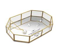 Mothers Day Custom Mirrored Tray Perfume Tray Candle Tray Gold Vanity Tray for Dresser Bathroom Bedroom Gift for Birthday Christmas Valentine’s Day Gift for Her Decorative Storage Makeup Organiser