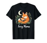 Mothers Day Cute Fox And Child Mom Mama Mum Fall Autumn T-Shirt
