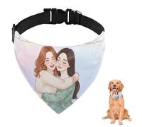 Mothers Day Daughter Dog Bandana With Adjustable Strap D Ring Dog Neckerchief Pet Bibs Triangle Pet Scarves Accessories Puppy Dogs Cats Decor Machine Washable