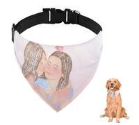 Mothers Day Daughter Love Dog Bandana With Adjustable Strap D Ring Dog Scarf Pet Bibs Triangle Pet Triangle Neckerchief Accessories Puppy Dogs Cats Decor Machine Washable