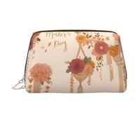Mothers Day Decor Printed Leather Portable Makeup Storage Bag, Suitable for Daily Use