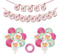 Mothers Day Decorations,Happy Mother's Day Decoration Banner Mothers Day Latex Balloons Best Mom Ever Party Balloons for Mother's Day Party Supplies,Mothers Day Gifts from Son and Daughter