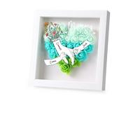 Mothers Day for Mum Gifts Personalised Gift for Women, Personalised Rose Shadow Box with Name Engraving Home Decor (A-Green)