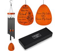 Mothers Day for Sister Gifts, Sister Brithday Gifts, Sisters Wind Chimes with Engraved Message, Thank You Wind Chimes, Thank You Gift for Sisters, Appreciation Gift, Patio, Graden Decoration