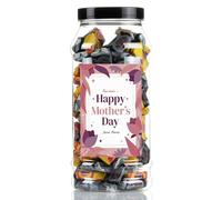 Mothers Day Fruit Salad and Black Jacks Chews Sweet Gift Jar by Just Treats - Personalised - A Blossom of Love - J14