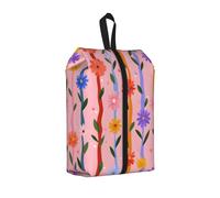 Mothers Day Garland Printed Travel Shoe Storage Bag Waterproof Jacquard Fabric is Lightweight, with Strong Handle and Central Zipper.