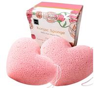 Mother's Day Gift!100% Natural Konjac Sponge (Pack of 2) Inspired by Korean & Japanese Beauty,Gentle Cleansing and Exfoliation for Sensitive Skin,Biodegradable, eco-Friendly, Chemical Free.
