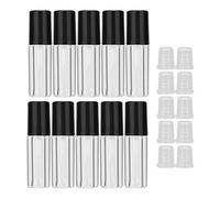 Mother's Day Gift 10pcs 1.5ml Clear Plastic Lip Gloss Tubes Empty Lip Gloss Containers Refillable Lipstick DIY Bottle with Brush Wand Black