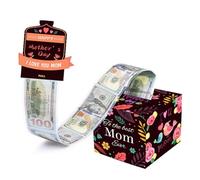 Mother's Day Gift Box for Cash, Money Gifts, Surprise Box, Money Gift Wrapping, Money Box with Pull Out Card, Money Box for Money Gift Ideas, for Parents, Adults, (Black)