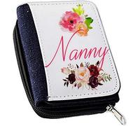 Mothers Day Gift, Floral Nanny, Gift for Nan, Nanny, Nannie, for Her,Birthday, Christmas Women’s Denim Coin Wallet, Girls Purse, Gift Purse Wallet, Stags Purse.