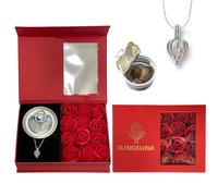 Mothers Day Gift For Mom Grandma Roses Flowers With Blind Box Pearl Necklace For Valentine's Gift For her, Girlfreind, Wife, Women, Artificial Flower Preserved Roses For Delivery, Birthday Gifts for