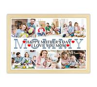 Mothers Day Gift Personalised Mommy Wall Art Mom Photo Collage Print Frames, Custom Family Collage Picture Frame for Wall Decor,Customised Gifts for Mother's Day,Father's Day,Birthday