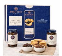 Mother's Day Gift Set - Chutney & Crackers - Onion Chutney & Gournet Crackers Hamper - Cheese Lovers Gift for Couples, Mum, grandma - Birthday, Thank You & Romantic Gifts