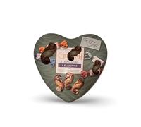 Mother's Day Gift Tin Guy Lian 4 Flavours Truffle Chocolate Assortment, Heart-Shaped Tin, Mixed Pralines- Belgian chocolate
