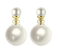 Mothers Day Gifts Double Sided Pearl Earrings - Pearl Front Back Earrings - Many Styles - Stunning Gift, 8mm, 16mm, Metal, No Gemstone