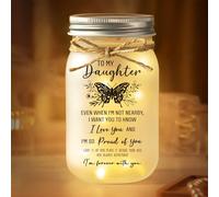 Mothers Day Gifts for Daughter, Daughter Birthday Gifts from Mum Dad, Mason Jar Night Lights for Daughters, Presents for Daughters on Mothers Day, Valentines Day, Graduation, Thanksgiving, Christmas