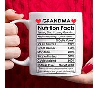 Mothers Day Gifts for Grandma, Best Grandma Gifts, Birthday Gifts for Grandma Coffee Mug, Funny Nutrition Facts Grandma Mug, Christmas Gifts for Grandma - White, 11oz