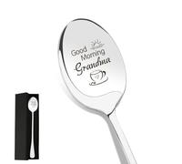 Mothers Day Gifts for Grandma Nanny Granny Nanna Nana Grandmother Grandma Gifts for Grandma Presents for Grandma Day Gift Coffee Lovers Tea Lovers Stainless Steel Spoon Great Grandma Birthday Gifts