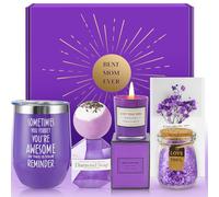 Mother's Day Gifts for Mom from Daughter Son Lavender Purple Gift Basket Luxury Box Relaxing Personal Care Birthday Christmas