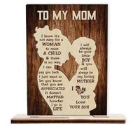 Mothers Day Gifts for Mom from Son Mom Birthday Gifts Unique Wooden Silhouette Sign Plaque Decorations New Moms Best Mother Gift Ideas for Mother's,Christmas,Valentines Presents for Moms